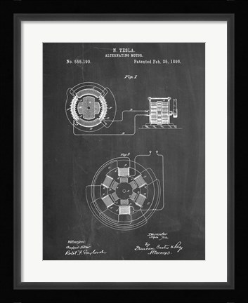 Framed Alternating Motor D Print
