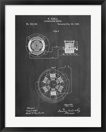 Framed Alternating Motor D Print
