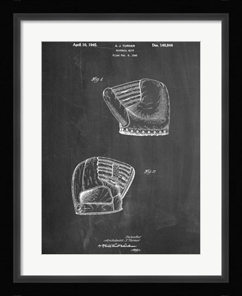 Framed B Glove Print