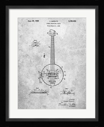 Framed Banjo A Print