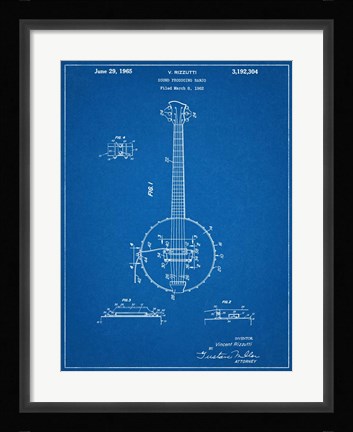 Framed Banjo B Print