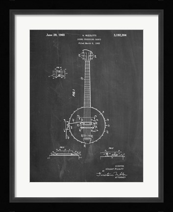 Framed Banjo D Print