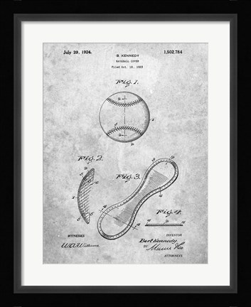 Framed Baseball Cover A Print