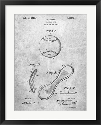 Framed Baseball Cover A Print