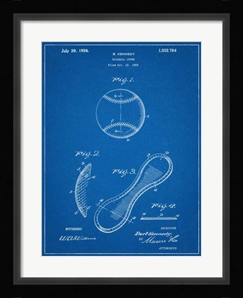 Framed Baseball Cover B Print