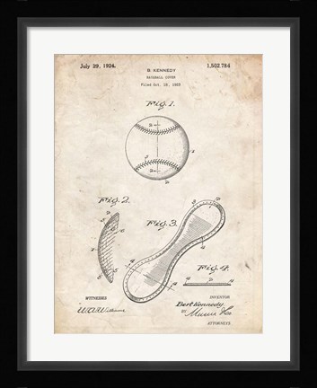 Framed Baseball Cover C Print