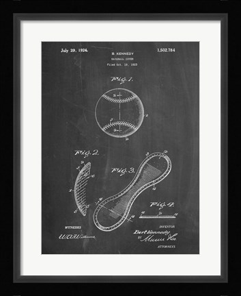 Framed Baseball Cover D Print