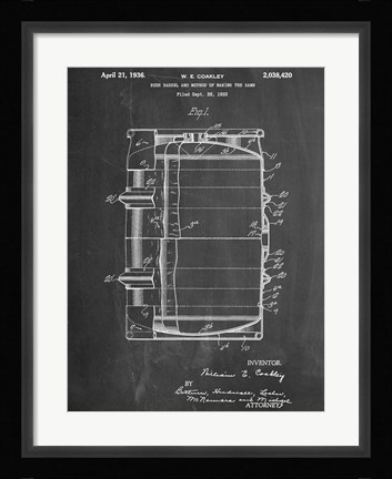 Framed Beer Barrel Print
