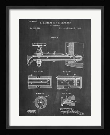 Framed Beer Tap Print