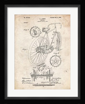 Framed Bicycle C Print