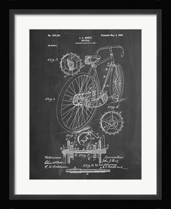 Framed Bicycle D Print