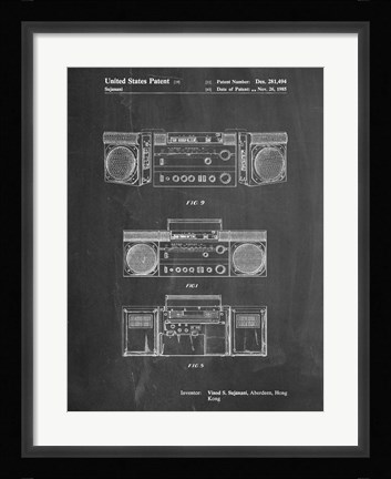 Framed Boom Box Print