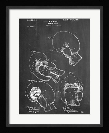 Framed Boxing Glove 1898 Print