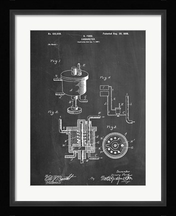 Framed Carbureter Print