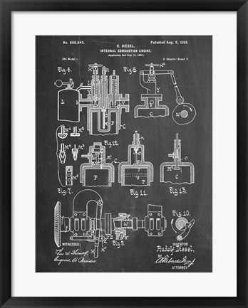 Framed Diesel Motor Print