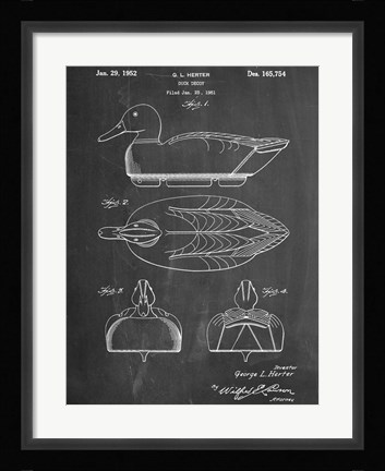 Framed Duck Decoy Print