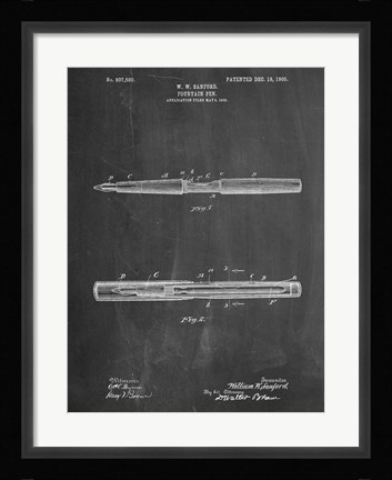 Framed Fountain Pen Print