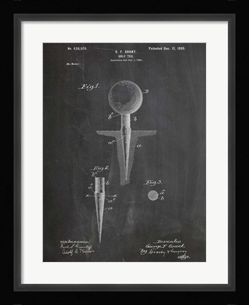 Framed Golf Tee Print