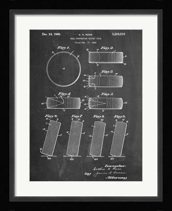 Framed Hockey Puck Print