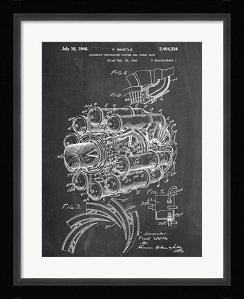 Framed Jet Engine Print