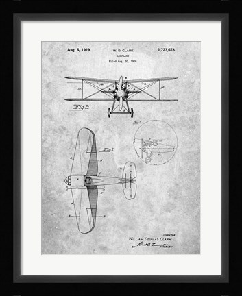 Framed W.D. Clark Plane A Print
