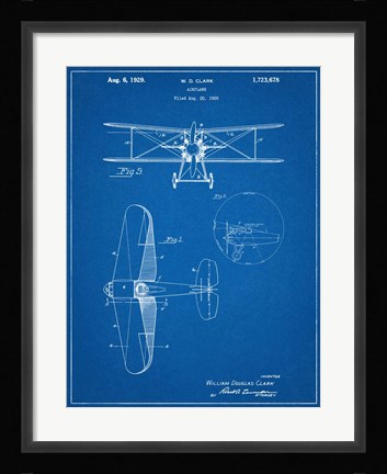 Framed W.D. Clark Plane B Print