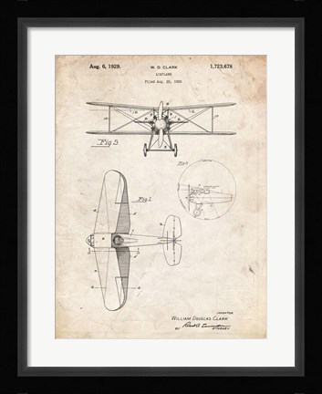 Framed W.D. Clark Plane C Print