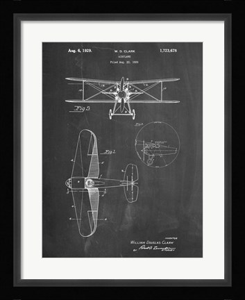 Framed W.D. Clark Plane D Print