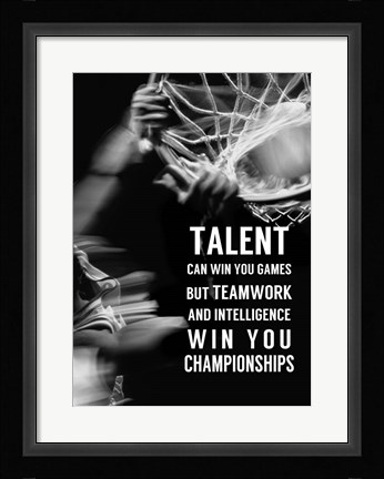 Framed Teamwork and Intelligence Print