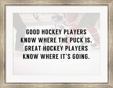 Framed Good Hockey Player Print