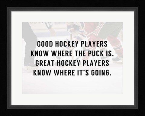 Framed Good Hockey Player Print
