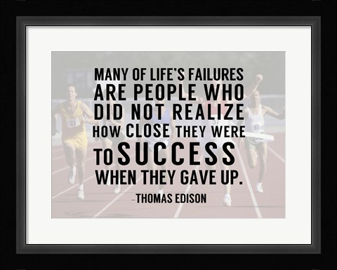 Framed Success - runners Print