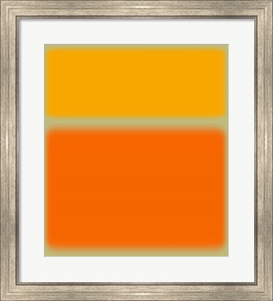 Framed Abstract Orange &amp; Yellow Print