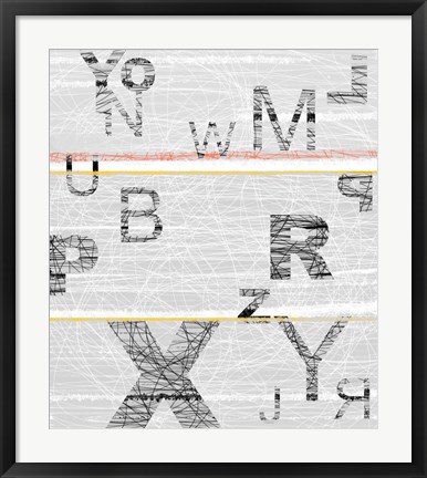 Framed Numbers Grey Print