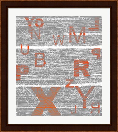 Framed Numbers Orange Print