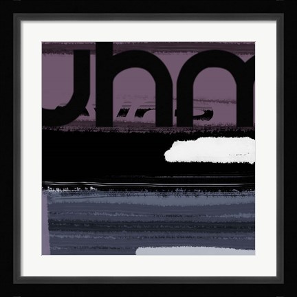 Framed Letter Purple Print