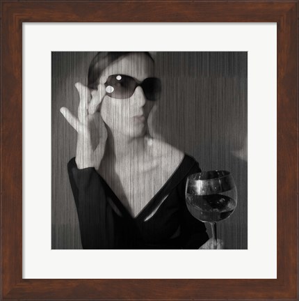 Framed Loren With Wine Print