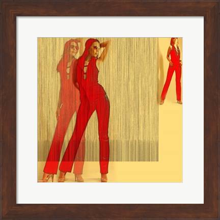 Framed Kristine In Red Print