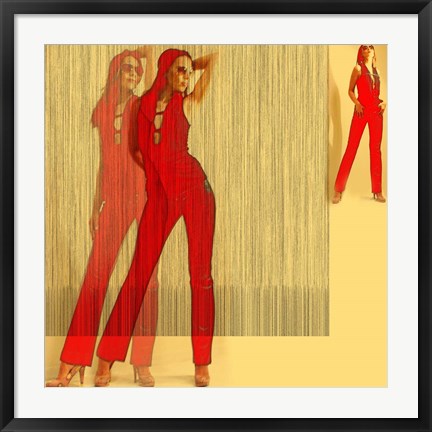 Framed Kristine In Red Print