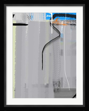 Framed Blue Zu Print