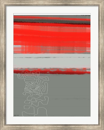 Framed Abstract Red 1 Print