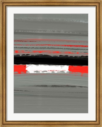 Framed Abstract Red 4 Print