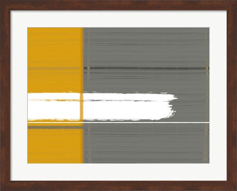Framed Grey And Yellow Print