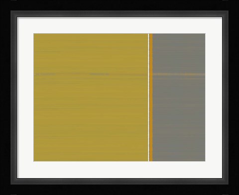 Framed Grey And Green Print