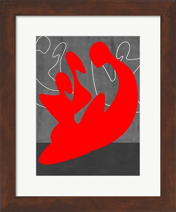 Framed Red People Print