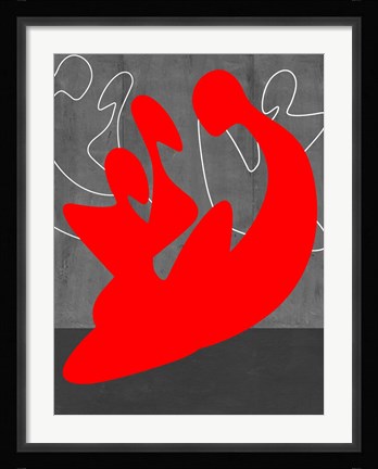 Framed Red People Print