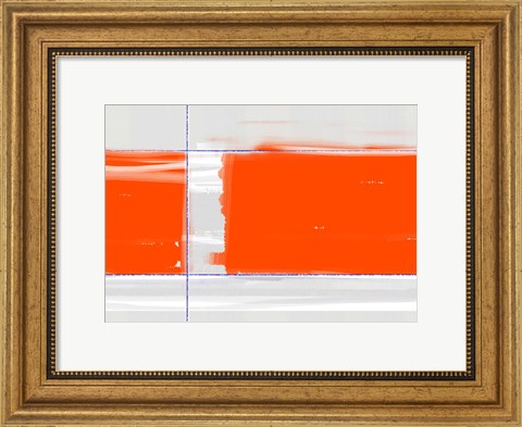 Framed Orange Rectangle Print