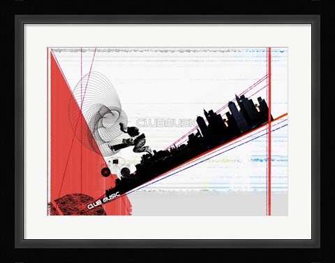 Framed Club Music Print