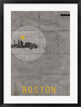 Framed Boston Print