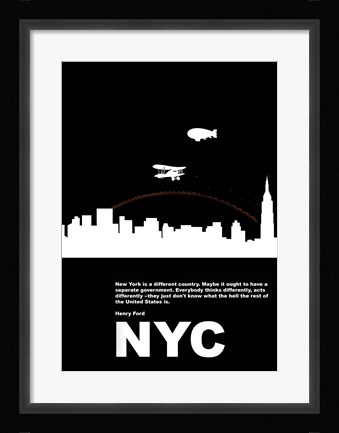 Framed New York Night Print